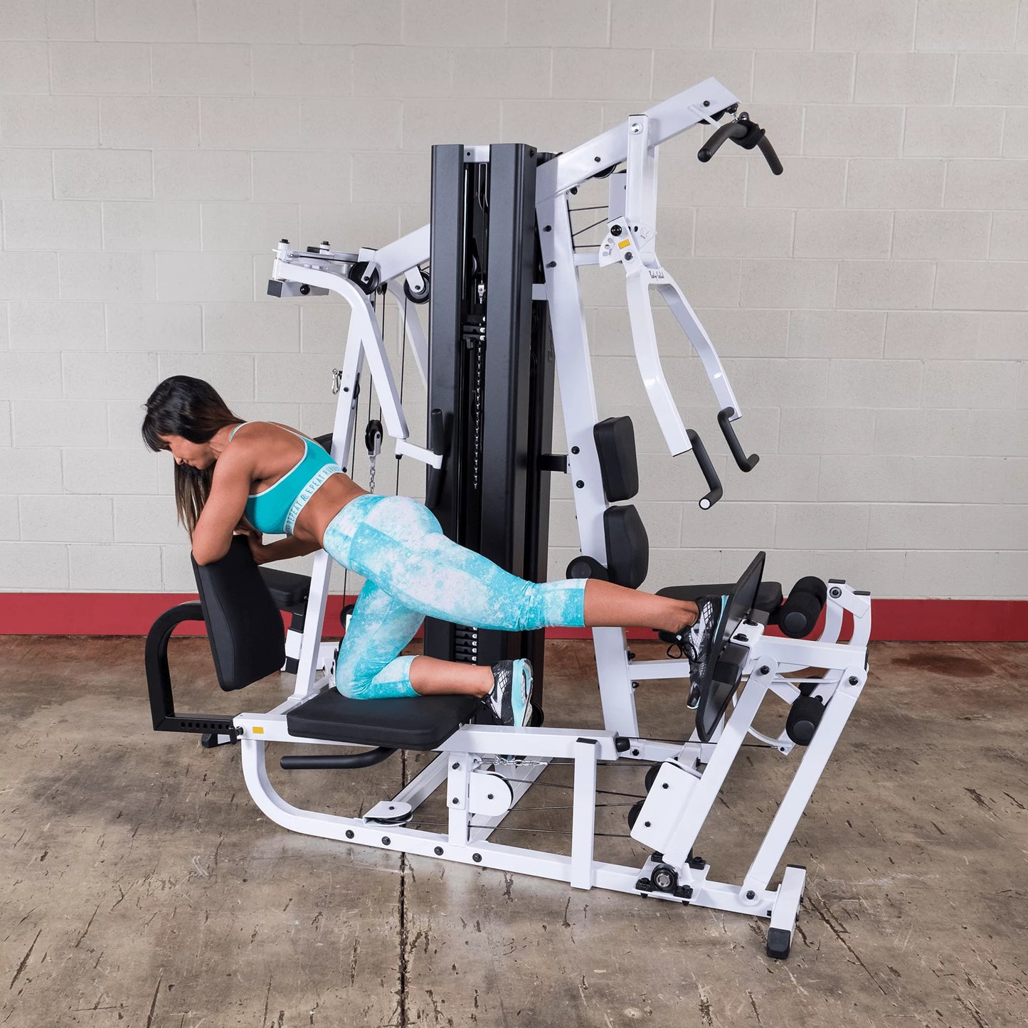 Body Solid EXM3000LPS Commercial Double Stack Gym System - Three Station Configuration