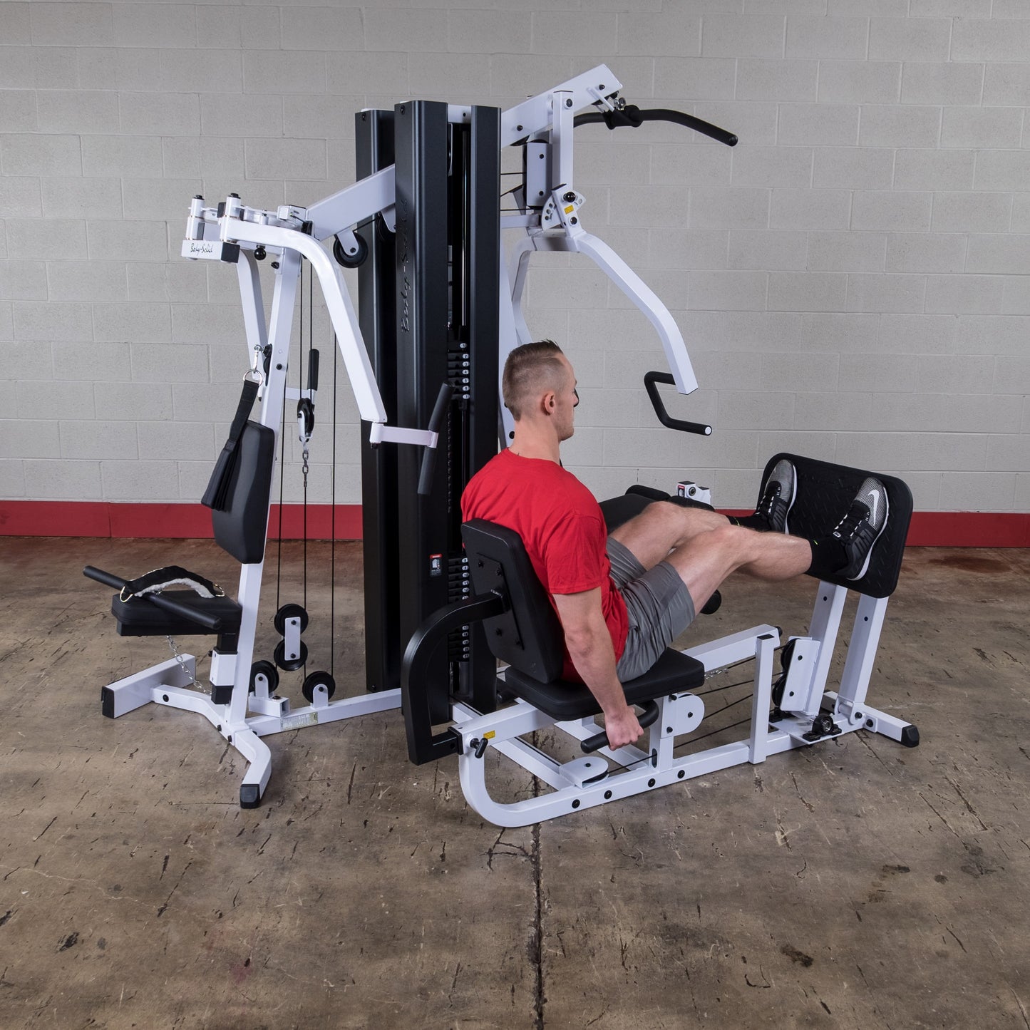 Body Solid EXM3000LPS Commercial Double Stack Gym System - Three Station Configuration