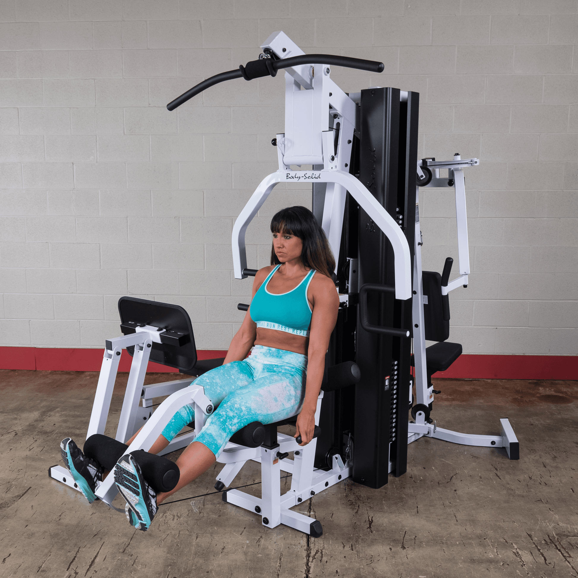 Body Solid EXM3000LPS Commercial Double Stack Gym System - Three Station Configuration
