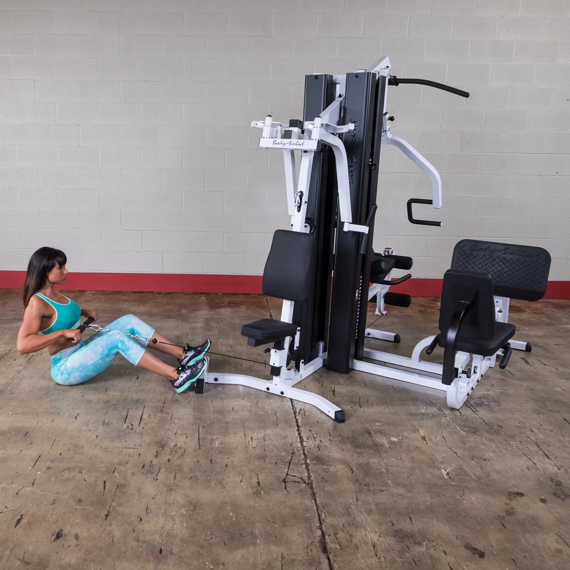 Body Solid EXM3000LPS Commercial Double Stack Gym System - Three Station Configuration