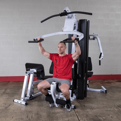 Body Solid EXM3000LPS Commercial Double Stack Gym System - Three Station Configuration